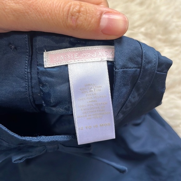 Janie and Jack 12-18m navy dress with tulle - Picture 2 of 4